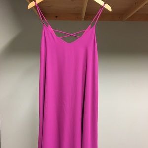 Purple spaghetti strap dress